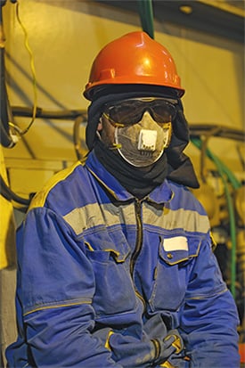 OSHA requires construction workers to wear respirators as protection against lung-damaging silica